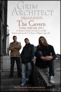 Tez Skachill & Grim Architect Live @ The Cavern, Liverpool, UK flyer 2012. Jar Music Live.