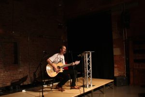 Tez Skachill performing @ the WE4POETS showcase event @ the International Anthony Burgess Foundation in Manchester - 12.07.14