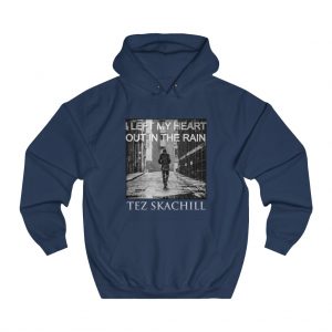 Tez Skachill - I Left My Heart Out In The Rain - pullover hoodie navy